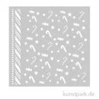 Artikelbild 1 des Artikels “Stamperia Schablone - Candy Christmas Candycanes Pattern, 18 x 18 cm “