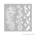 Artikelbild 1 des Artikels “Stamperia Schablone - Masquerade Feathers, 12 x 12 cm “
