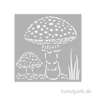 Artikelbild 1 des Artikels “Stamperia Schablone - Whispering Woods Mushrooms, 12 x 12 cm “