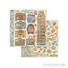 Artikelbild 1 des Artikels “Stamperia Scrappapier - Art of Travelling Suitcases, 30,5 x 30,5 cm “