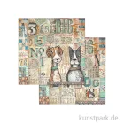 Artikelbild 1 des Artikels “Stamperia Scrappapier - Furry Friends Dogs Numbers, 30,5 x 30,5 cm “