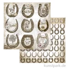 Artikelbild 1 des Artikels “Stamperia Scrappapier - Romantic Horses Horseshoe, 30,5 x 30,5 cm “