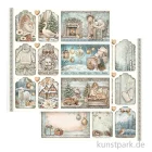 Artikelbild 1 des Artikels “Stamperia Scrappapier - White Christmas Mixed Cards Tags, 30,5 cm “