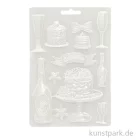 Artikelbild 1 des Artikels “Stamperia Soft Mould (Gießform) - Masquerade Flut and Cakes, A5 “