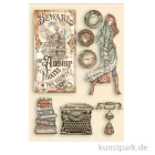 Artikelbild 1 des Artikels “Stamperia Wooden Shapes - Lady Vagabond Lifestyle Typing Writer, A5 “