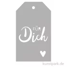 Artikelbild 1 des Artikels “Stanzschablone Anhänger - Für Dich, 8.5 x 5 cm “