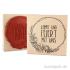 Artikelbild 1 des Artikels “Stempel - kommt und feiert mit uns, Größe 9x9 cm “