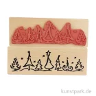 Artikelbild 1 des Artikels “Stempel - Weihnachtliche Landschaft mit Tannenbäumen - 5x14 cm “