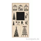 Artikelbild 1 des Artikels “Stempelset - Weihnachtsmarkt, 11 Holzstempel + Stempelkissen “