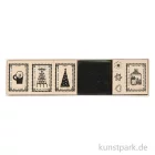 Artikelbild 1 des Artikels “Stempelset - Weihnachtspost, 11 Holzstempel + Stempelkissen “
