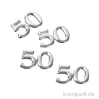 Artikelbild 1 des Artikels “Streuteile - Zahl 50, Größe 1,5 cm, Silber, 4 Stück “