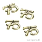 Artikelbild 1 des Artikels “Streuteile - Zahl 75, Größe 1,5 cm, Gold, 4 Stück “