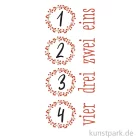 Artikelbild 1 des Artikels “Transferfolie Adventszahlen, 1-4, Rot, je 2,8-3,3 cm, 1 Bogen “