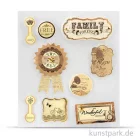 Artikelbild 1 des Artikels “Vintage 3D-Sticker - Family, selbstklebend, 9 Stück sortiert “