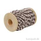 Artikelbild 1 des Artikels “Vintage Baumwollgarn auf Holzspule 10 m 10 m | Braun-Weiß“
