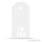 Artikelbild 1 des Artikels “Vivi Gade Geschenkanhänger - To You, 300g, 15 Stück 5x10 cm | Weiß“