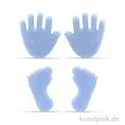 Artikelbild 1 des Artikels “Wachsmotiv - Babyfüße- und Hände, 4 Stück sortiert Hellblau“