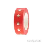 Artikelbild 1 des Artikels “Washi Tape - Merry Christmas, Sterne, Rot, 15 mm x 10 Meter “