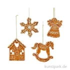 Artikelbild 1 des Artikels “Weihnachtshänger Lebkuchen aus Porzellan, Braun, Sortiert, 9 x 10 cm “