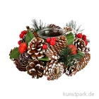Artikelbild 1 des Artikels “Weihnachtskranz mit Teelichthalter aus Glas, 19 x 9 x 19 cm “