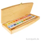 Artikelbild 1 des Artikels “White Nights Aquarell-Holzkasten mit 24 ganzen Näpfchen und Pinsel “