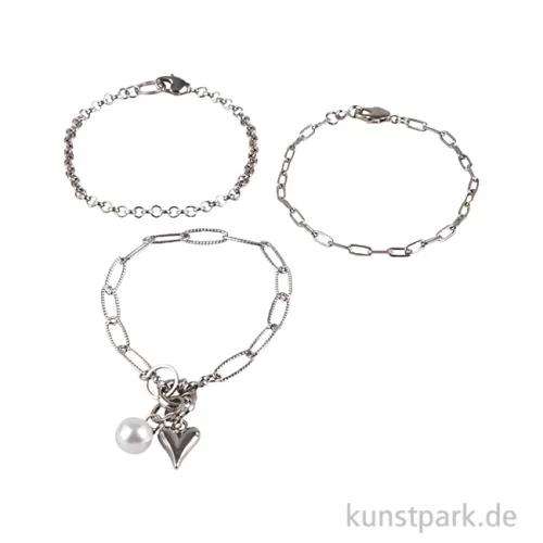 Artikelbild 1 des Artikels “Schmuck Bastelset Armbänder Click + Match, Silber “