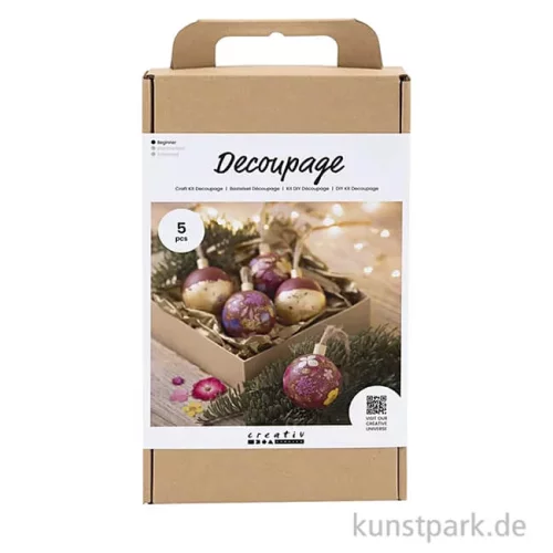 Artikelbild 1 des Artikels “Bastelset Weihnachtskugeln Decoupage “