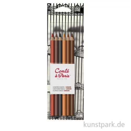 Artikelbild 1 des Artikels “Conte Rötelstifte 6 Stück sortiert im Blister “