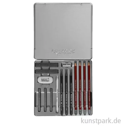 Artikelbild 1 des Artikels “Cretacolor SILVER BOX Metalletui, 15 teiliges Graphitset “