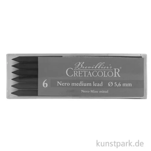 Artikelbild 1 des Artikels “Cretacolor 5,6 mm Minen - Nero Soft Lead, Schwarz, 6 Stück mittel“