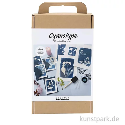 Artikelbild 1 des Artikels “Cyanotypie Set mit viel Zubehör für Sonnendrucke “
