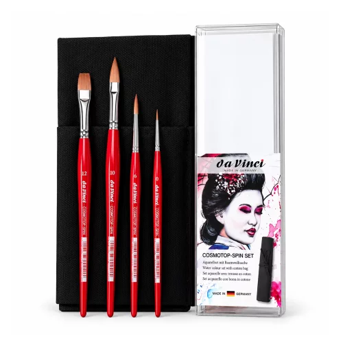 Artikelbild des Artikels “da Vinci Aquarellpinsel Set - COSMOTOP-SPIN mit Pinseltasche “