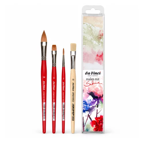 Artikelbild des Artikels “da Vinci Aquarellpinsel Set mit 4 Pinseln - Mal mit Sabine “