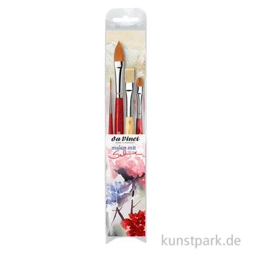 Artikelbild des Artikels “da Vinci Aquarellpinsel Set mit 4 Pinseln - Mal mit Sabine “