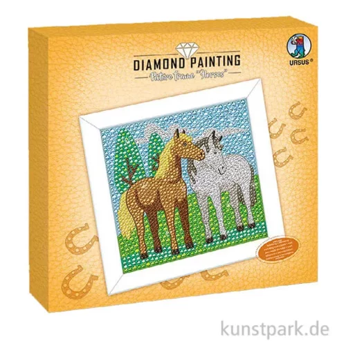 Artikelbild 1 des Artikels “Diamond Painting Set - Holz Bilderrahmen, Pferde, 20 x 20 cm “
