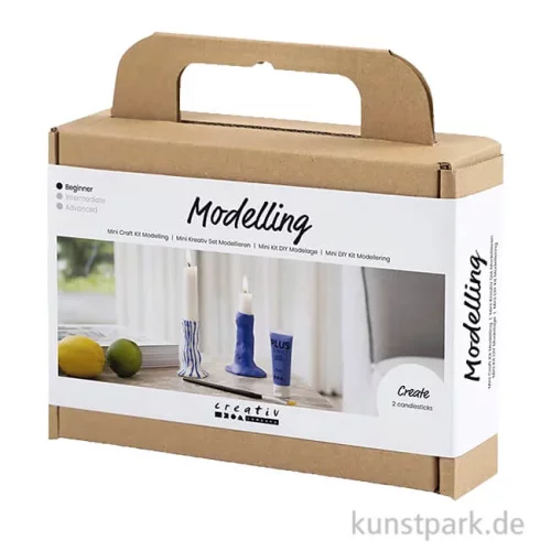 Artikelbild 1 des Artikels “DIY Bastelset - Kerzenhalter Modellieren, Blau “