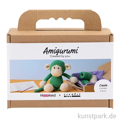 Artikelbild 1 des Artikels “DIY Häkelset - Amigurumi Affe, Grün “