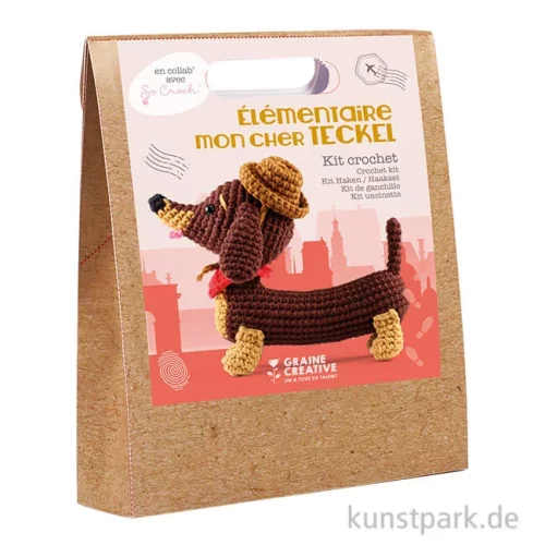 Artikelbild 1 des Artikels “DIY Häkelset - Dackel Amigurumi Kit “