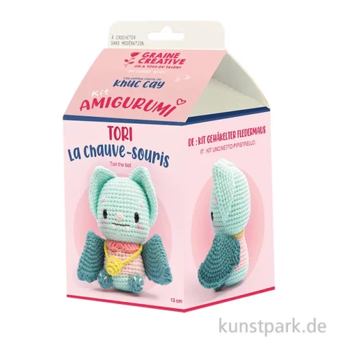 Artikelbild 1 des Artikels “DIY Häkelset - Fledermaus Amigurumi Kit “