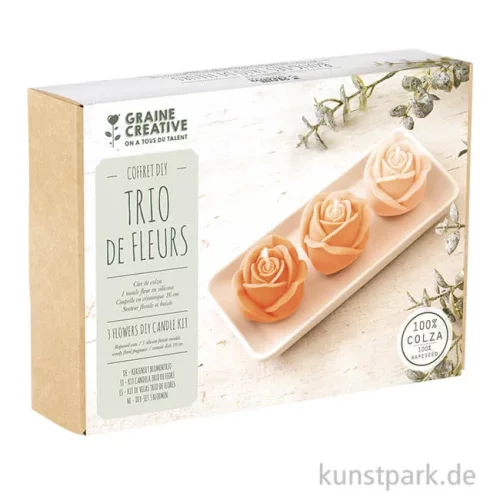 Artikelbild 1 des Artikels “DIY Set - Kerzen Blumen Trio mit Keramikschale “