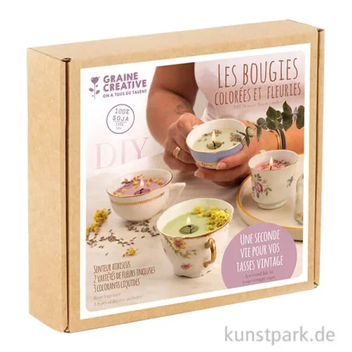 Artikelbild 1 des Artikels “DIY Set - Kerzen mit bunten Blumen “