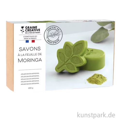 Artikelbild 1 des Artikels “DIY Set - Olivenseifen mit Moringa Blättern “