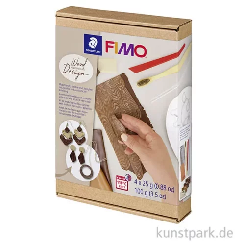 Artikelbild 1 des Artikels “FIMO Modellierset mit 4 x 25 g + Zubehör - Wood Design “