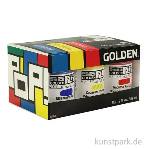 Artikelbild 1 des Artikels “GOLDEN SoFlat - Matte Acrylfarbe, 6 x 59 ml im Set, Pop Color “