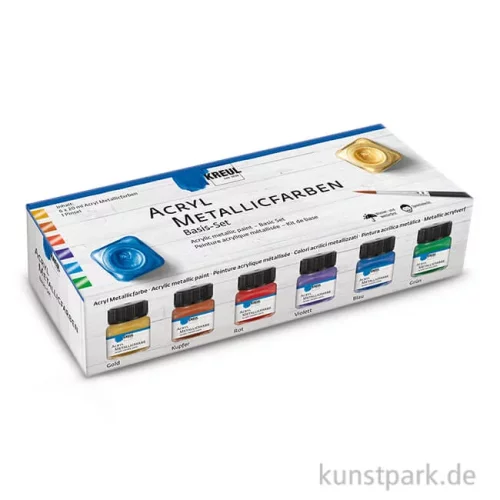 Artikelbild 1 des Artikels “KREUL Acryl Metallicfarben Basis Set, 6 x 20 ml “