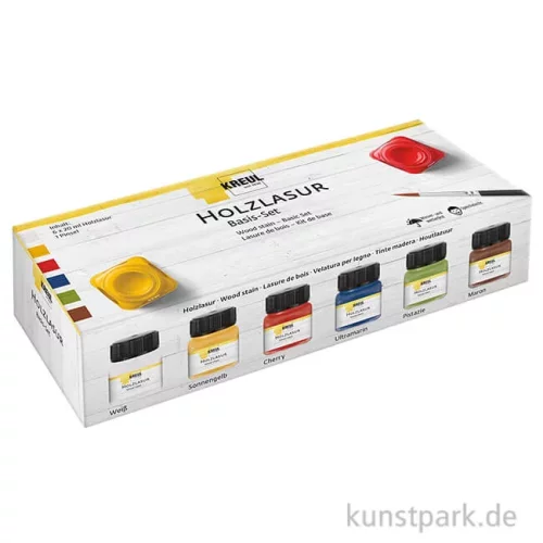 Artikelbild 1 des Artikels “KREUL Holzlasur Basis Set mit 6 x 20 ml “