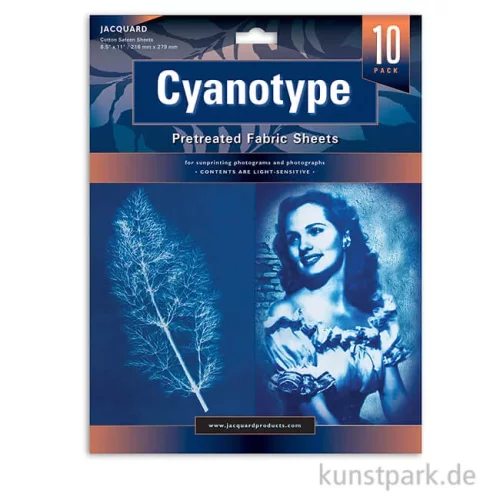 Artikelbild 1 des Artikels “Jacquard Cyanotype - Blaudruck Stoffe, vorbehandelt, 10 Blatt, A4 “