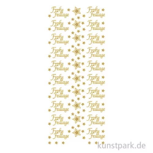 Artikelbild 1 des Artikels “Kreativ Sticker - Frohe Festtage, Gold, 10 x 23 cm “