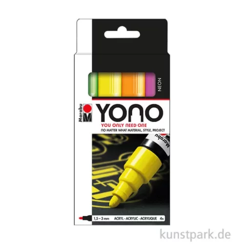 Artikelbild 1 des Artikels “Marabu YONO Marker Set - 4 Neonfarben, 1,5-3 mm “