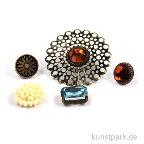 Artikelbild 1 des Artikels “Metallcharms Vintage - Brillanten, 5 Stück sortiert “